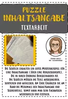 Vorschau - Spiele - Inhaltsangaben PUZZLE - Merkmale überprüfen - Deckblatt
