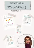 Vorschau - Unterrichtsreihen - Lesetagebuch "Wunder" mit Lösungen & AB zum Film - Deckblatt