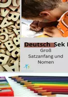 Vorschau - Arbeitsblätter - Groß- und Kleinschreibung Satzanfang und Nomen + Lösung - Deckblatt