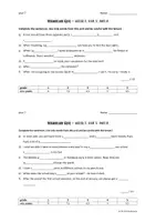 Vorschau - Test - Vocabulary Test access 3 unit 3 part A with KEY - Klasse 7 - Deckblatt