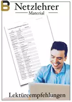 Vorschau - Lehrpläne/Lehrermaterial - Lektüreempfehlungen für die Unterstufe bis Oberstufe - Deckblatt