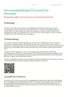 Vorschau - Lehrpläne/Lehrermaterial - Lektüreempfehlungen für die Unterstufe bis Oberstufe - Seite 1