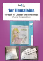 Vorschau - Mal- und Bastelvorlagen - Lapbook Einmaleins - 1er Reihe (Theorie, Übungskärtchen) - Deckblatt