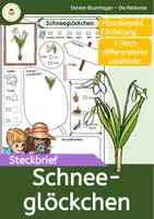 Vorschau - Arbeitsblätter - Schneeglöckchen - Steckbrief mit differenzierten Lesetexten - Frühblüher - Deckblatt