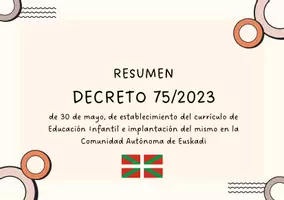 Vista previa - Para docentes: organización, planificación y formación - Decreto 75/2023 Ed. Infantil Euskadi - Portada