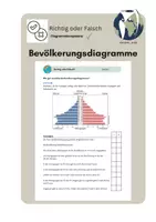 Vorschau - Arbeitsblätter - Bevölkerungsdiagramme lesen lernen: Richtig oder Falsch-Aussagen - Deckblatt