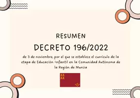 Vista previa - Para docentes: organización, planificación y formación - Decreto 196/2022 Ed. Infantil Región de Murcia - Portada