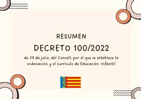 Vista previa - Para docentes: organización, planificación y formación - Decreto 100/2022 Ed. Infantil Comunidad Valenciana - Portada