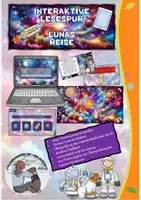 Vorschau - Präsentationen/Tafelbilder - interaktive Lesespur, Weltraum Weltall ,Lesen üben, Lunas Reise, Lesespurgeschichtee - Deckblatt