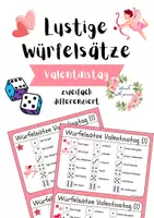Vorschau - Spiele - Lustige Würfelsätze - Valentinstag (zweifach differenziert) - Deckblatt