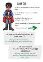 Vorschau - Arbeitsblätter - Satzgliedertraining mit den Superhelden - Ole Objekt - Seite 1