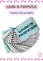 Vista previa - Tarjetas / Manipulativos - LLAVERO DE MATEMÁTICAS - Temario completo - Portada
