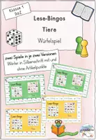 Vorschau - Spiele - Lese-Bingo: Tiere - Deckblatt