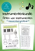 Vorschau - Arbeitsblätter - Instrumentenkunde: Instrumentenarten (Musik) - Deckblatt