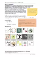 Vorschau - Arbeitsblätter - LF 4 Fach Gestaltung Unterstufe Arbeitsauftrag Initialien im Quadrat - Deckblatt