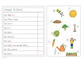 Vorschau - Arbeitsblätter - Mini Lesespur Im Garten - Seite 2