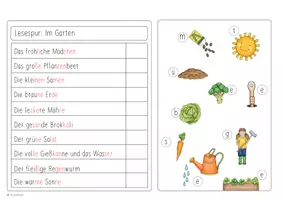 Vorschau - Arbeitsblätter - Mini Lesespur Im Garten - Seite 3