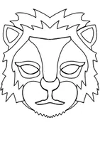 Vorschau - Mal- und Bastelvorlagen - Löwen-Maske Bastelvorlage - 3 Varianten: Als Schablone, zum Ausmalen und als fertige Maske - Seite 3