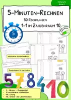 Vorschau - Arbeitsblätter - Rechentraining - Minusrechnungen im Zahlenraum 10 - Automatisieren - Deckblatt