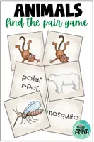 Vista previa - Juegos / Gamificación - Animals FIND THE PAIR GAME - Portada