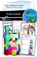 Vorschau - Mal- und Bastelvorlagen - Ein Selbstportrait nach Frida Kahlo: Mal- & Bastelanleitung - Deckblatt