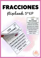 Vista previa - Tarjetas / Manipulativos - Flipbook FRACCIONES 5º primaria - Portada