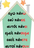 Προεπισκόπηση - Αφίσες - Διακόσμηση τάξης: Το χωριό της Γραμματικής - ρήματα, ουσιαστικά - Σελίδα 1