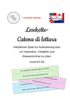 Vorschau - Spiele - Lesekette Italienisch/Klassendomino - Catena di lettura - La classe - A1-A2 - Deckblatt