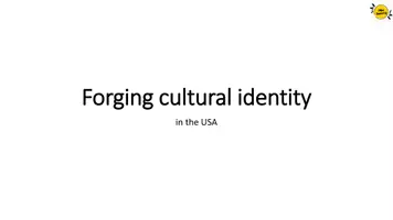 Vorschau - Präsentationen/Tafelbilder - Forging cultural identity in the US - American Society - Deckblatt