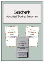 Vorschau - Mal- und Bastelvorlagen - Geschenk zum Abschied/ Danke/ Schokolinsen - Deckblatt