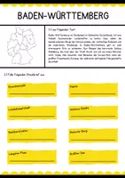 Vorschau - Arbeitsblätter - Bundesländer - Baden-Württemberg (Arbeitsblatt + Lösung) - Deckblatt