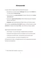Vorschau - Stundenentwürfe - Naturwissenschaften/Geographie: Kapitel - Klimawandel - Deckblatt