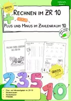 Vorschau - Arbeitsblätter - Rechnen im ZR 10 - Plus- und Minusaufgaben - FREEBIE - Deckblatt