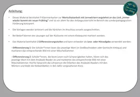 Vorschau - Fördermaterial/Inklusion - Klammerkarten: Immer wieder kommt ein neuer Frühling - Seite 1