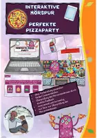 Vorschau - Stundenentwürfe - interaktive Hörspur, Hörspurgeschichte, Perfekte Pizzaparty ,auch für Fasching - Deckblatt