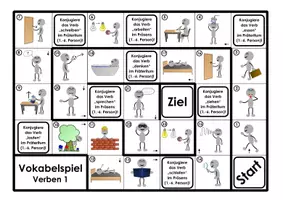 Vorschau - Spiele - Vokabelspiel für den DaF-/DaZ-Unterricht. Verben 1 - Seite 2
