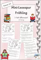 Vorschau - Arbeitsblätter - Mini-Lesespur: Frühling (Klasse 2/3) - Deckblatt
