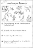 Vorschau - Arbeitsblätter - Mini-Lesespur: Bauernhof (Klasse 2/3) - Seite 1