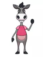Vorschau - selbst erstellte Cliparts/Grafiken - 10 Esel Clipart Set - Esel Illustration (Tiere Cliparts) - Seite 1