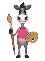 Vorschau - selbst erstellte Cliparts/Grafiken - 10 Esel Clipart Set - Esel Illustration (Tiere Cliparts) - Seite 3