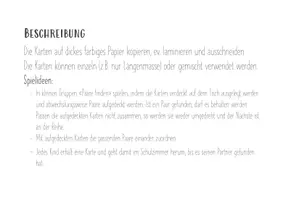Vorschau - Spiele - Paare finden; Längen, Flächen, Volumen - Seite 1