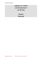 Vorschau - Anderer Materialtyp - Buchauftrag zur Lektüre "Der Knochenmann" von W. Haas - Deckblatt
