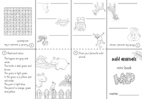 Vorschau - Unterrichtsreihen - Faltheft | Mini Book - Wild Animals - Seite 3