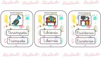 Vista previa - Tarjetas / Manipulativos - Llavero- Sílabas Mixtas y Trabadas - página 1