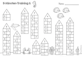 Vorschau - Arbeitsblätter - MATERIALPAKET: 5-Minuten-Training Zahlzerlegung - Seite 1