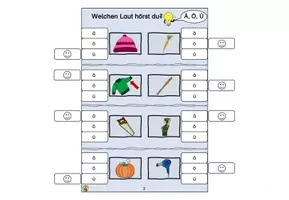Vorschau - Arbeitsblätter - Klammerkarten Umlaute Ä Ö Ü Buchstabeneinführung - Seite 3