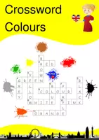 Vorschau - Arbeitsblätter - Crossword Englisch Colours - Kreuzworträtsel zu den Farben - Deckblatt