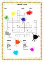 Vorschau - Arbeitsblätter - Crossword Englisch Colours - Kreuzworträtsel zu den Farben - Seite 1