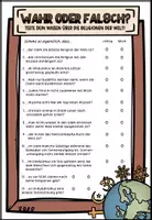 Vorschau - Arbeitsblätter - Weltreligionen - Einstieg (mit Quiz und Länderkarte), Klasse 7,8,9 - Seite 1