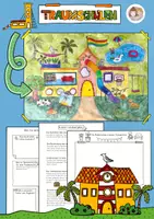 Vorschau - Stundenentwürfe - Kunst Grundschule, Traumschulen, Fantasieschule, kreative Kunststunde, fertige Kunststunde - Deckblatt